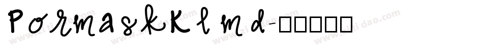PormaskKl md字体转换